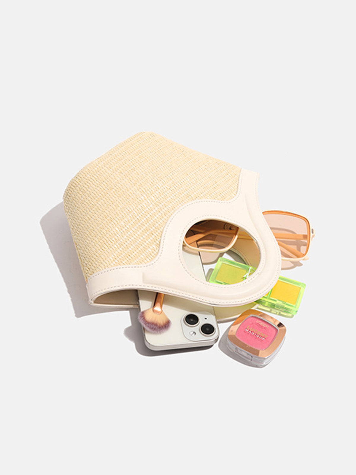 Estrelle | Rieten Strandtas Rond – Boho Handtas Dames Zomer