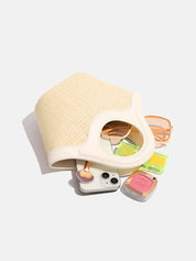 Estrelle | Rieten Strandtas Rond – Boho Handtas Dames Zomer