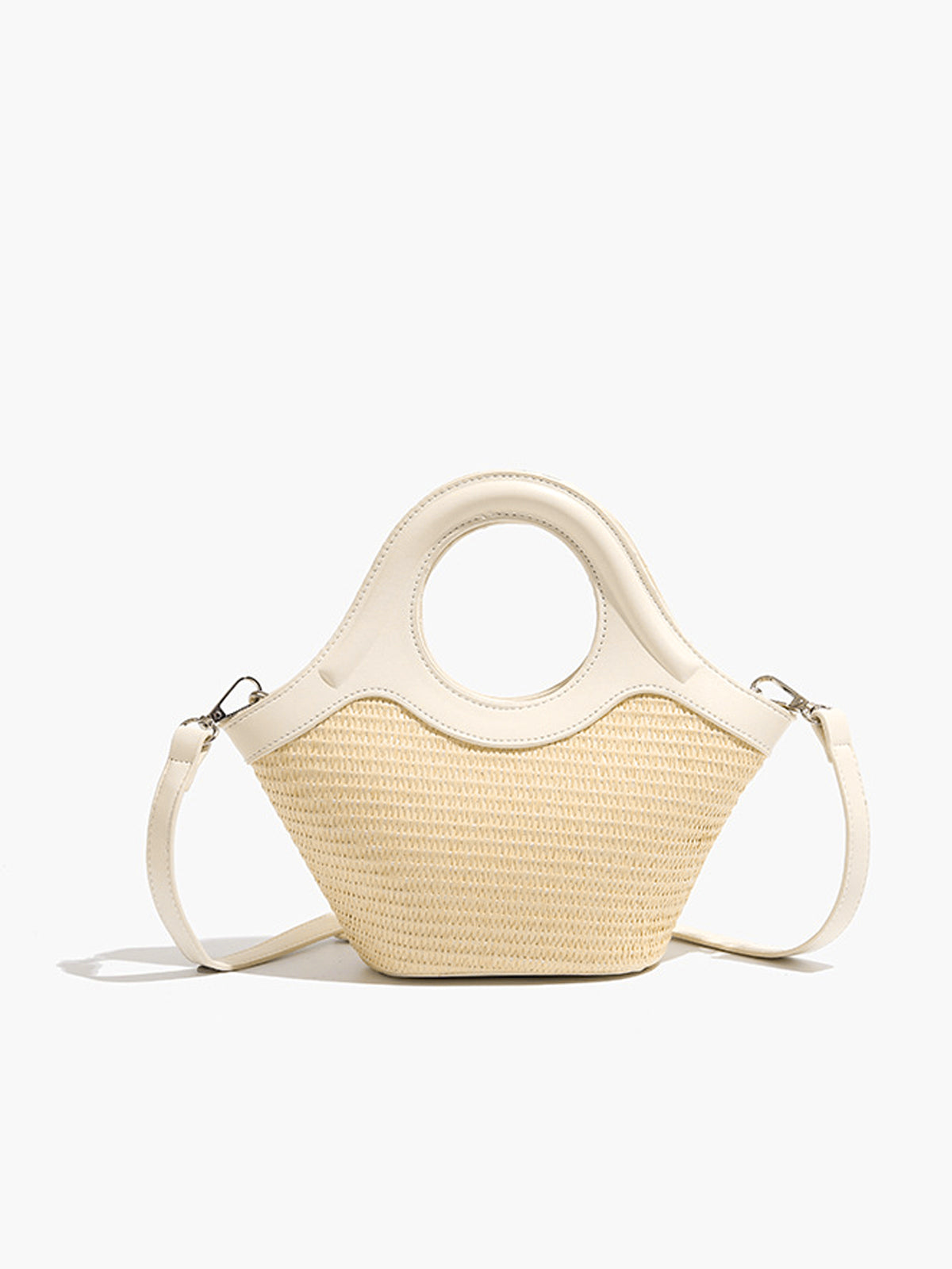 Estrelle | Rieten Strandtas Rond – Boho Handtas Dames Zomer