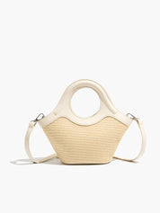 Estrelle | Rieten Strandtas Rond – Boho Handtas Dames Zomer