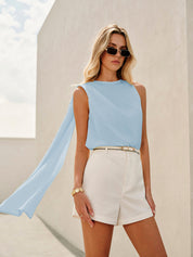 Shifa | Semi-transparante Pastel Top voor Dames