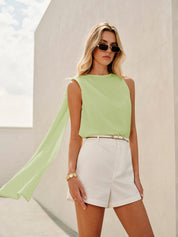 Shifa | Semi-transparante Pastel Top voor Dames