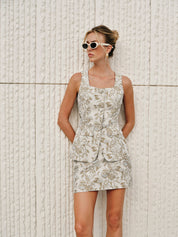 Ylva | Elegante Set voor Dames in Jacquard Geweven Stof