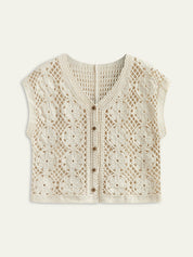 Dunya | Katoenen Jacquard Top voor Dames