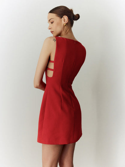 Mouwloze Cut-Out Mini Jurk – Zomerjurk voor Dames