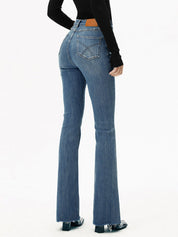Nikola | High-Waist Bootcut Jeans Slim Fit met Stretch