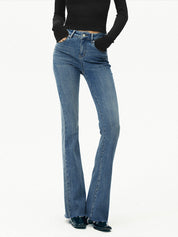 Nikola | High-Waist Bootcut Jeans Slim Fit met Stretch