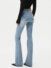 Nikola | High-Waist Bootcut Jeans Slim Fit met Stretch