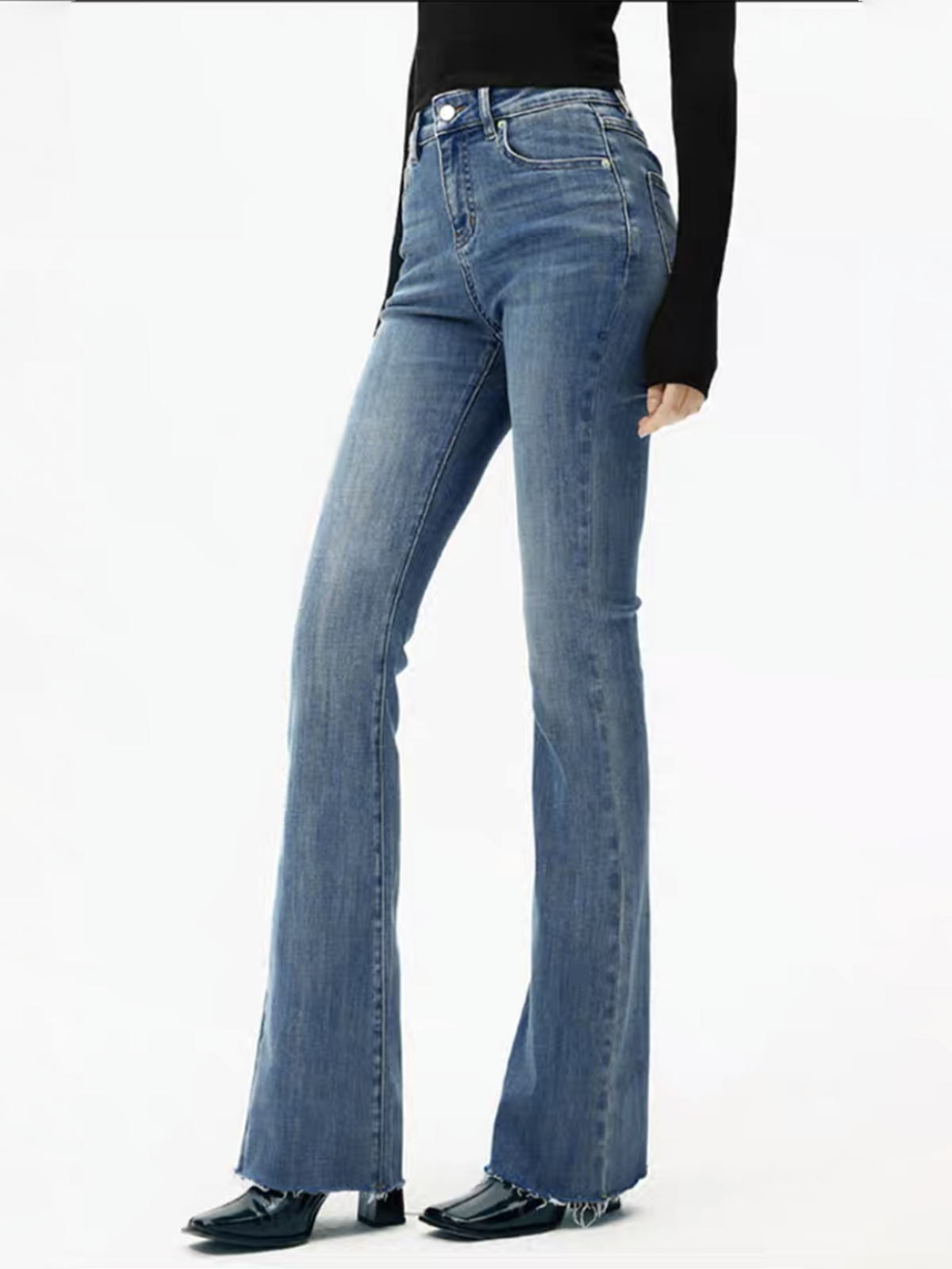 Nikola | High-Waist Bootcut Jeans Slim Fit met Stretch