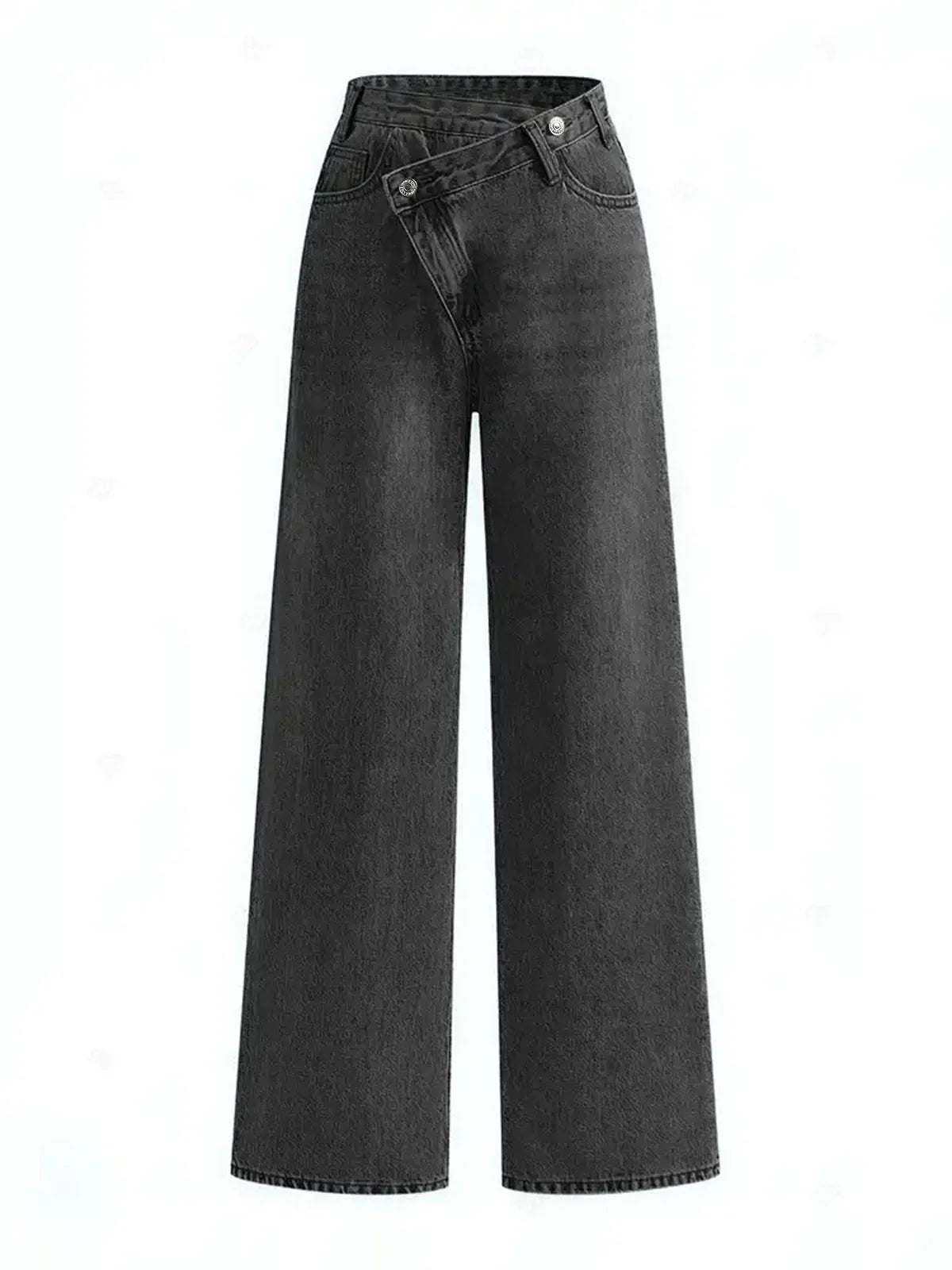 Kristin | Asymmetrische Wide-Leg Jeans | Denim Broek Dames