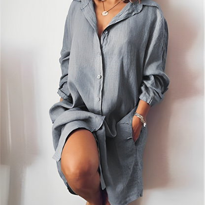 Jalisia | Stijlvolle Dames Shirt Jurk met Zakken