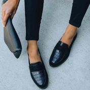 Casual Suède Loafers met Krokodillenprint voor Dames
