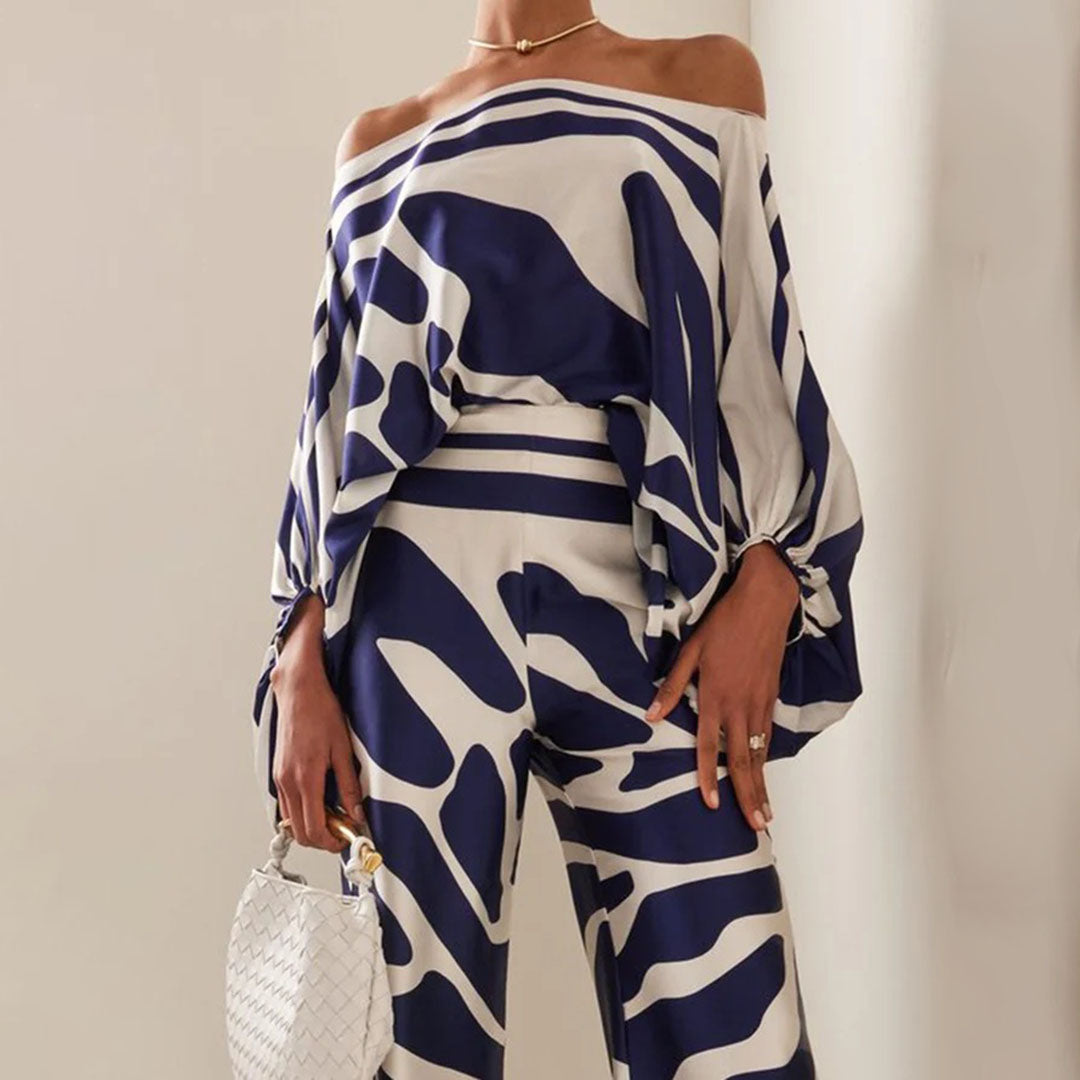 Rome | Glanzende en Elegante Satijn Look Tweedelige Set