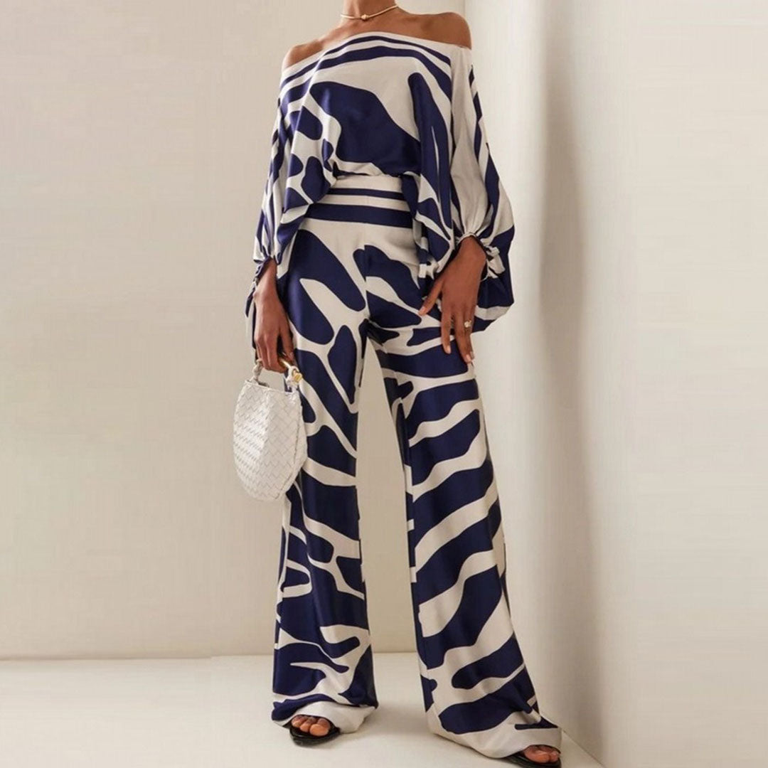Rome | Glanzende en Elegante Satijn Look Tweedelige Set