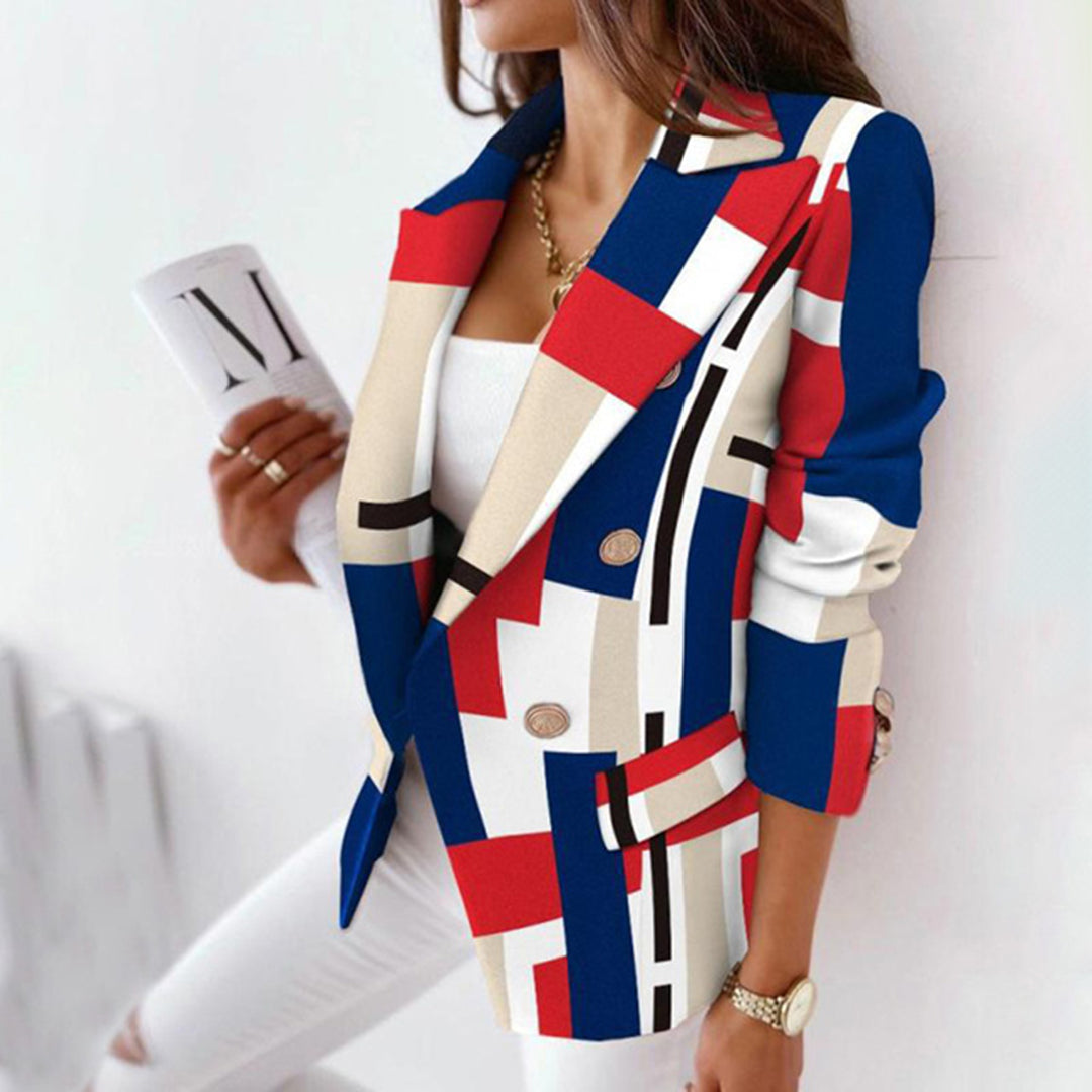 Geruite Dubbel Breasted Blazer - Chique, Smart en Casual