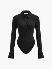 Erodi | Slim Fit Jersey Bodysuit Dames - Stijlvol met Lange Mouwen