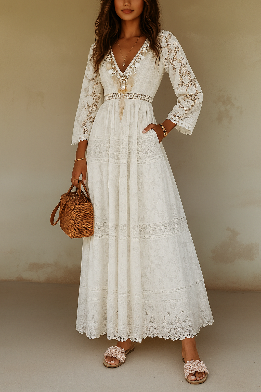 Boho Maxi Jurk met Bloemenprint