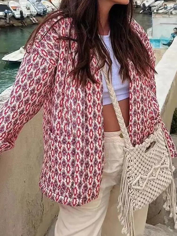 Anneke | Stijlvolle Gewatteerde Damesjas met Print