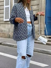 Anneke | Stijlvolle Gewatteerde Damesjas met Print