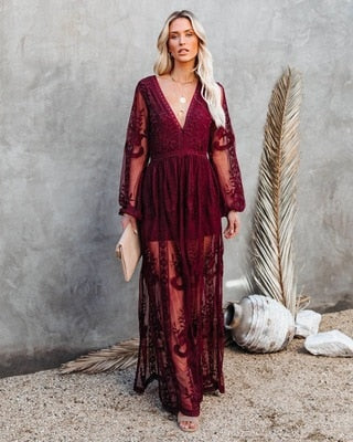 Beliana | Luxe Kanten Maxi Jurk