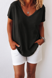 Briget | Luchtige Katoen Stof T-Shirt – Tijdloze Comfort & Elegantie