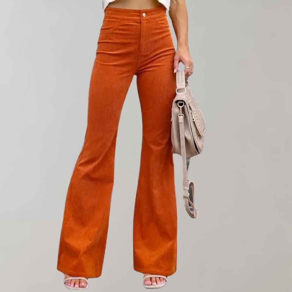 Corduroy Flared Broek Dames – Trendy & Comfortabel
