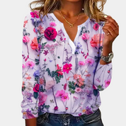 Ayune | Casual Gebloemde Blouse voor Vrouwen