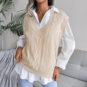 Dani | Trendy Gebreide Spencer met V-hals
