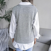 Dani | Trendy Gebreide Spencer met V-hals