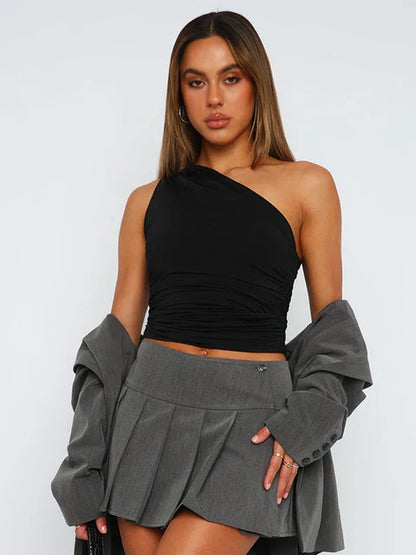 Aiza | One-Shoulder Tanktop voor Dames