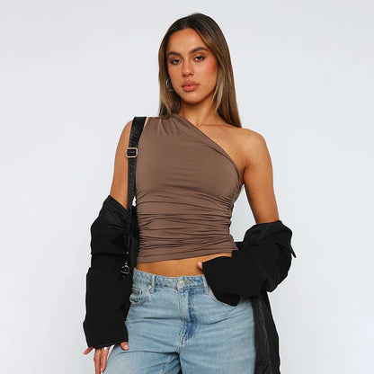 Aiza | One-Shoulder Tanktop voor Dames