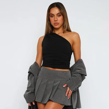 Aiza | One-Shoulder Tanktop voor Dames