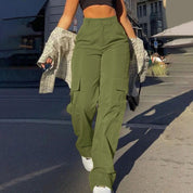 Carly | Dames Cargo Broek - Hoge Taille, Casual Chic met Functionele Zakken 4