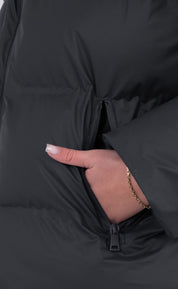 Carmen | Dames Donsjack met Capuchon - Tijdloos Zwart, Warm en Comfortabel 3