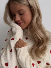 Celia | Dames Trui - Zachte Stof met Hartdetail 0