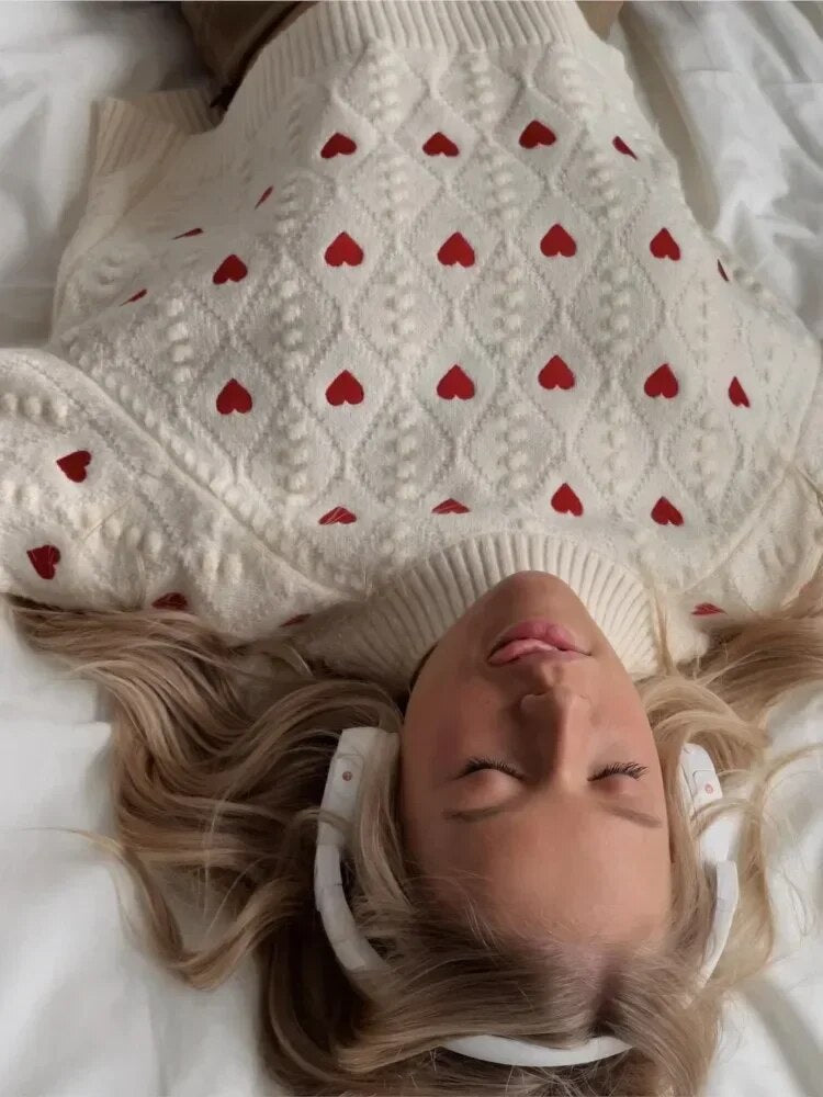 Celia | Dames Trui - Zachte Stof met Hartdetail 2