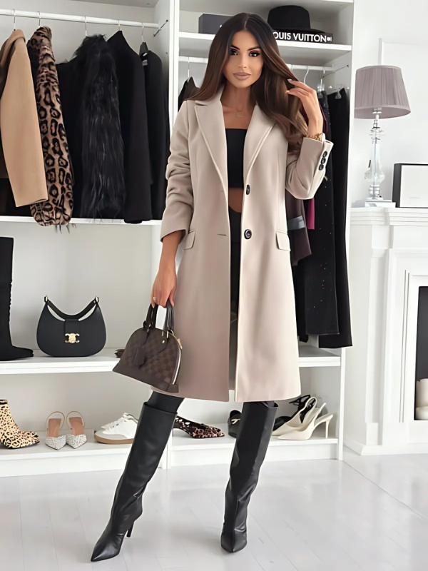 Emmi | Luxe Middellange Trenchcoat - Comfortabel en Stijlvol