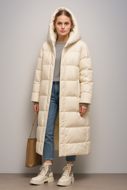 Amara | Gewatteerde Lange Winterjas Dames - Comfortabel, Hoogwaardige Isolerende Stof