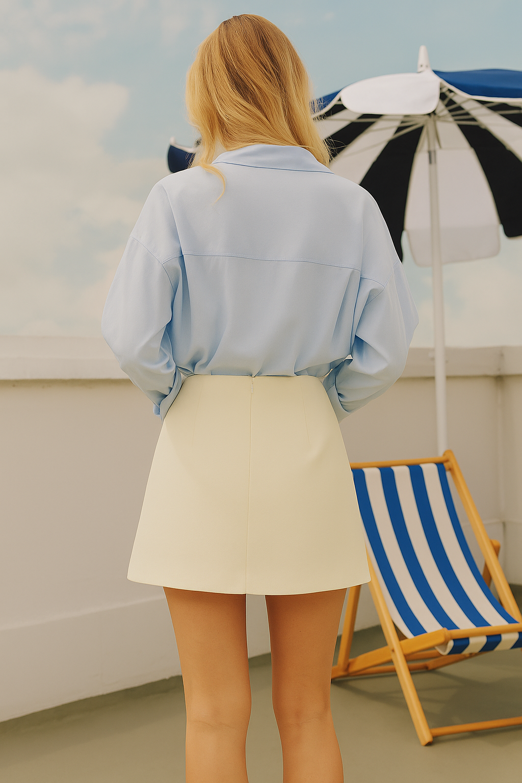 Lindy | Hoge Taille Rok voor Dames - Katoen-Linnen