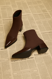 Marie-Jo | Enkellaarsjes Met Lakdetails & Blokhak