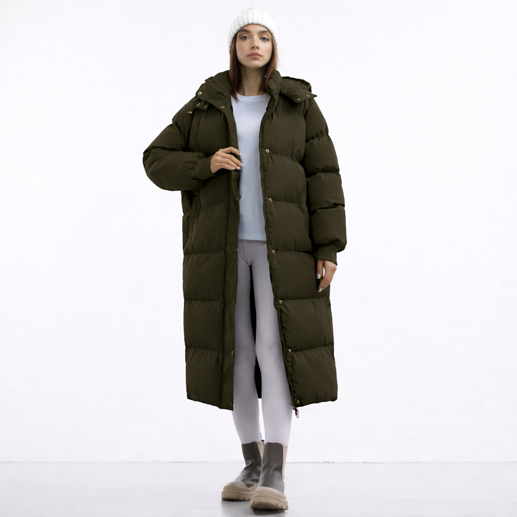 Dalia | Lange Puffer Winterjas Dames - Geïsoleerd, Stijlvol en Waterafstotend