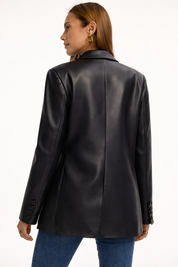 Sienna | Dames Blazer - Luxe Faux Leren Jas