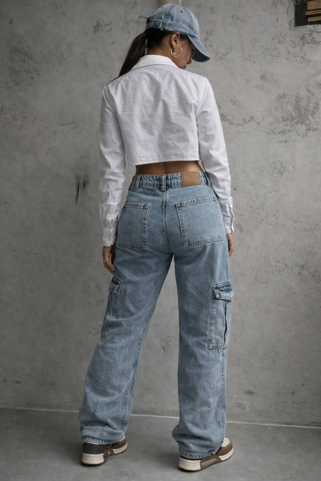 Felda | Cargo Jeans met Zakken – Low Rise - Straight Fit