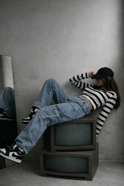 Felda | Cargo Jeans met Zakken – Low Rise - Straight Fit