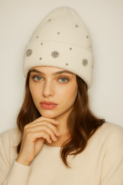 Loro | Zachte Muts met Strass Details voor Dames