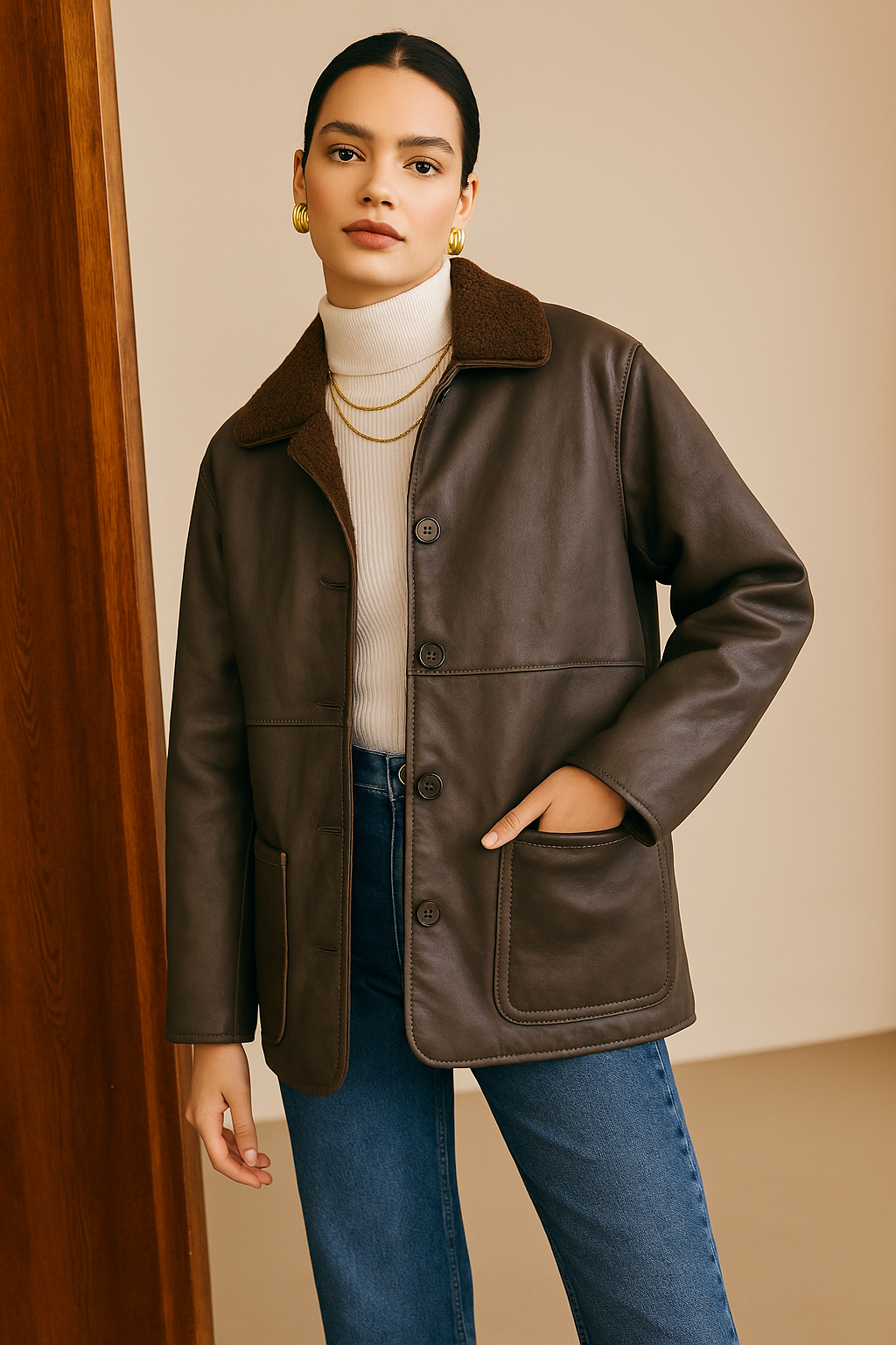 Dura | Dubbelzijdig Faux Leder Jas met Fleece - Stijlvol en Comfortabel