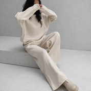 Nicola | Tweedelig Vrijetijdspak Dames - Comfortabele Stretch Stof met Hoge Taille