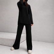 Nicola | Tweedelig Vrijetijdspak Dames - Comfortabele Stretch Stof met Hoge Taille