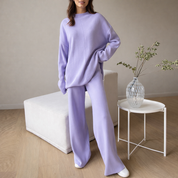 Nicola | Tweedelig Vrijetijdspak Dames - Comfortabele Stretch Stof met Hoge Taille