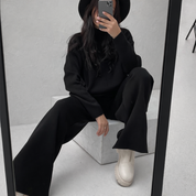 Nicola | Tweedelig Vrijetijdspak Dames - Comfortabele Stretch Stof met Hoge Taille